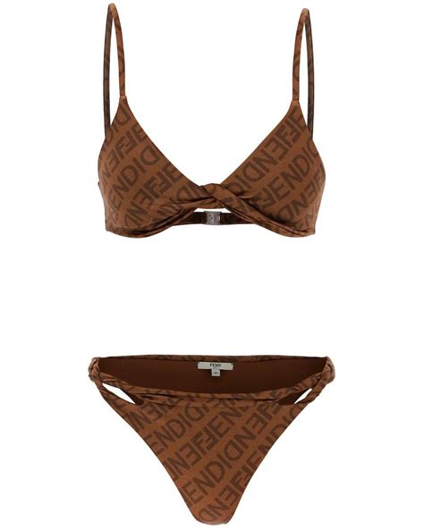 fendi brown lycra bikini|Fendi Beachwear and swimwear outfits for Women .